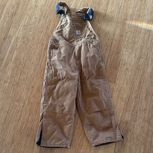 Carhartt lined Kids Tan Overalls size 8